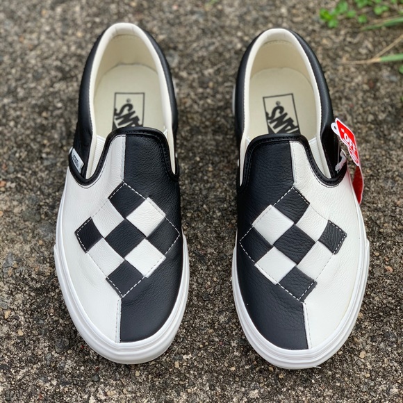 Vans Shoes - Vans Woven Leather Classic Slip-On